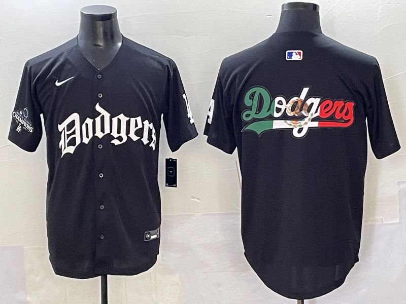 Men 2025 Los Angeles Dodgers Blank Black Seventh generation Joint Name Nike MLB Jersey style 22->los angeles dodgers->MLB Jersey
